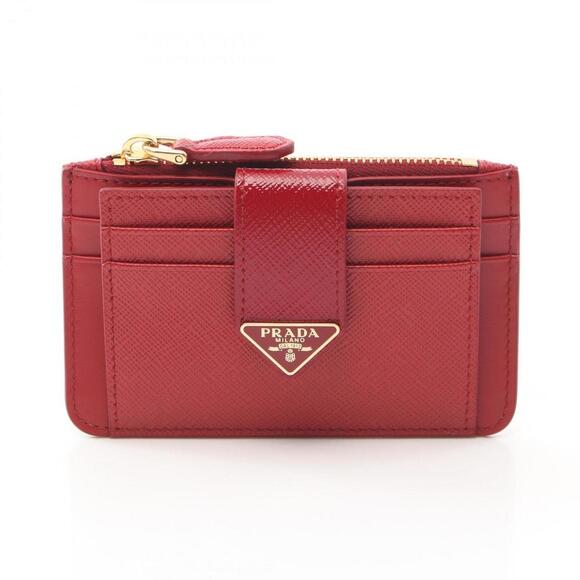 PRADA Red Leather Saffiano Wallet - Picture 1 of 7